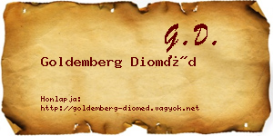 Goldemberg Dioméd névjegykártya